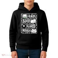 Eat Sleep Billiards Repeat Billiards Lover Outfit Kids Hoodie thumb 4