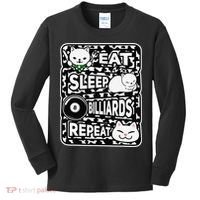 Eat Sleep Billiards Repeat Billiards Lover Outfit Kids Long Sleeve Shirt thumb 0