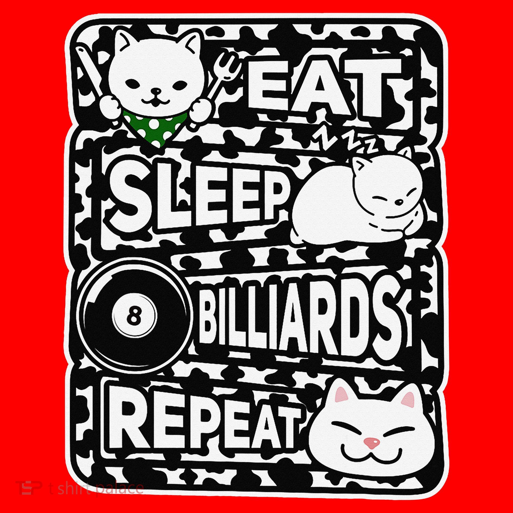 Eat Sleep Billiards Repeat Billiards Lover Outfit Santa Hat