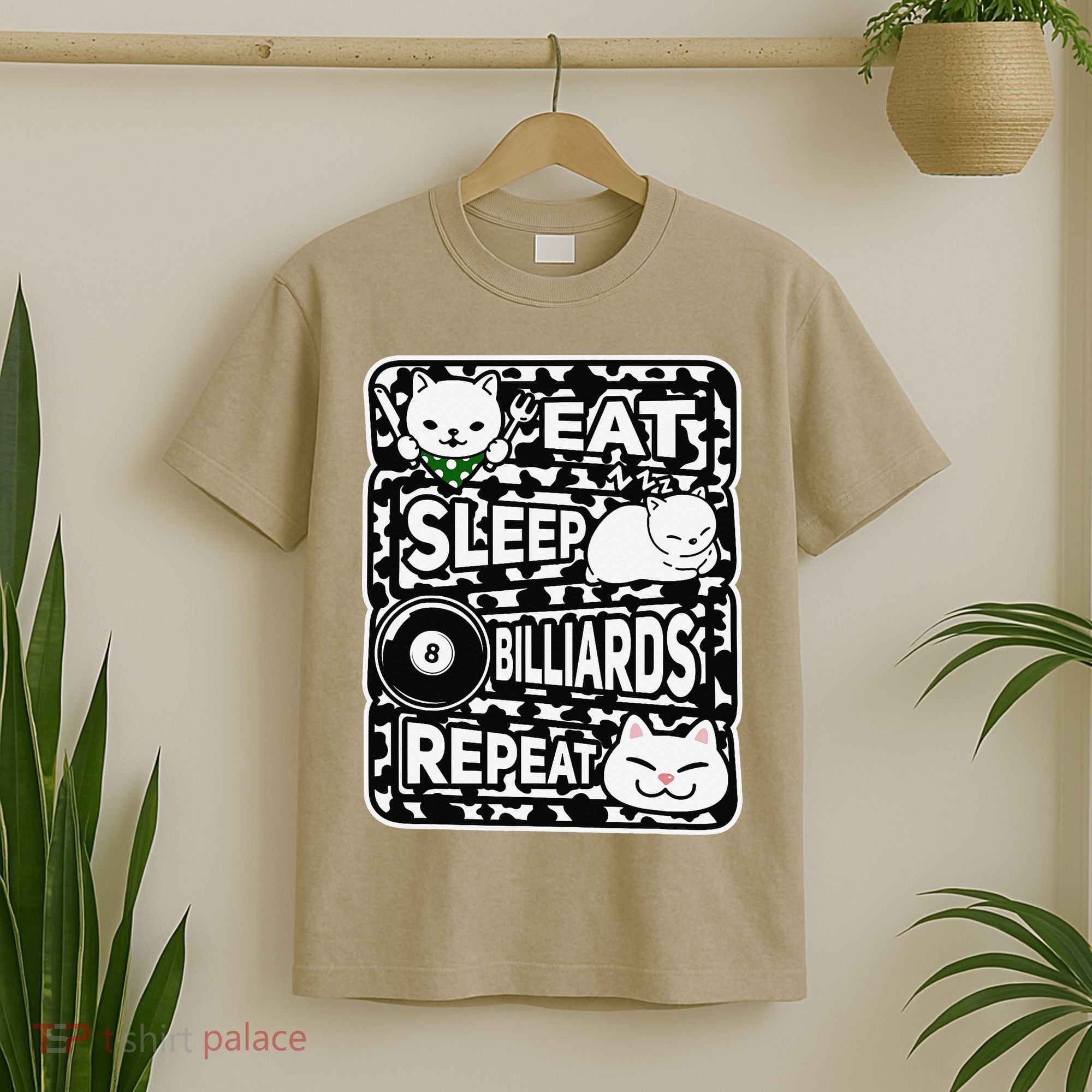 Eat Sleep Billiards Repeat Billiards Lover Outfit T-Shirt