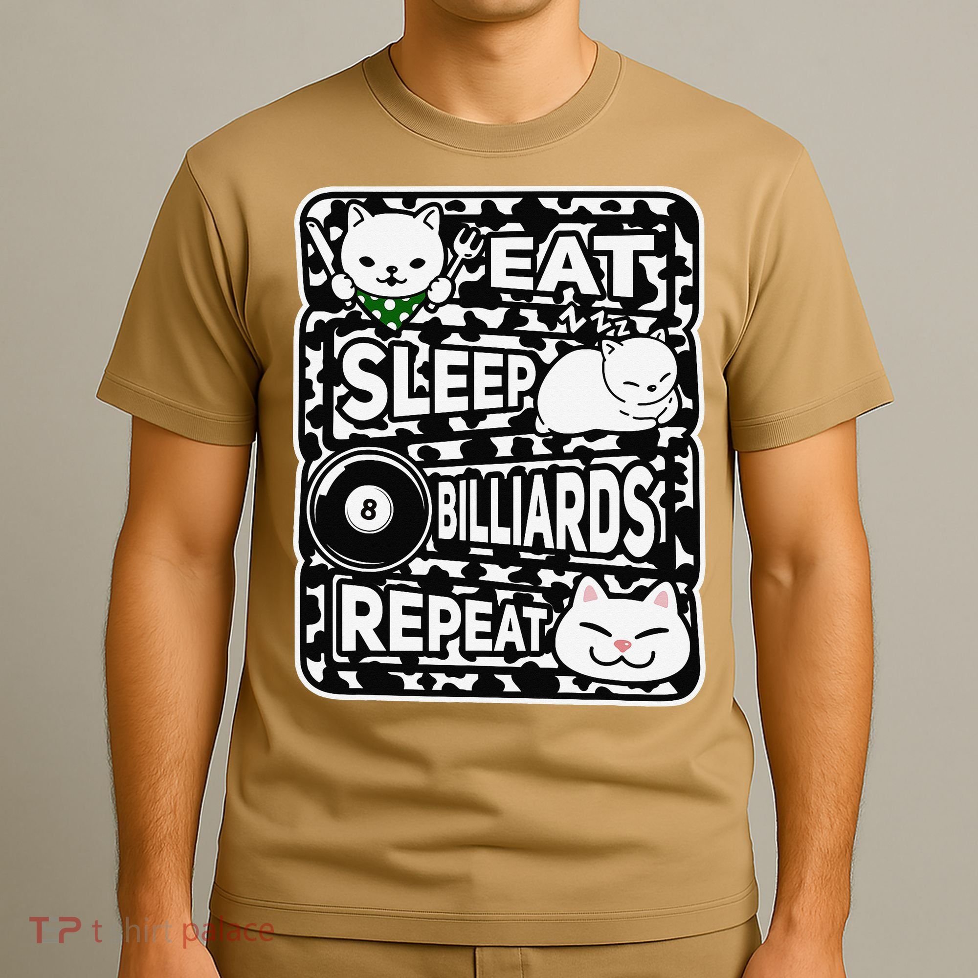 Eat Sleep Billiards Repeat Billiards Lover Outfit T-Shirt