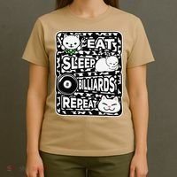 Eat Sleep Billiards Repeat Billiards Lover Outfit T-Shirt thumb 4