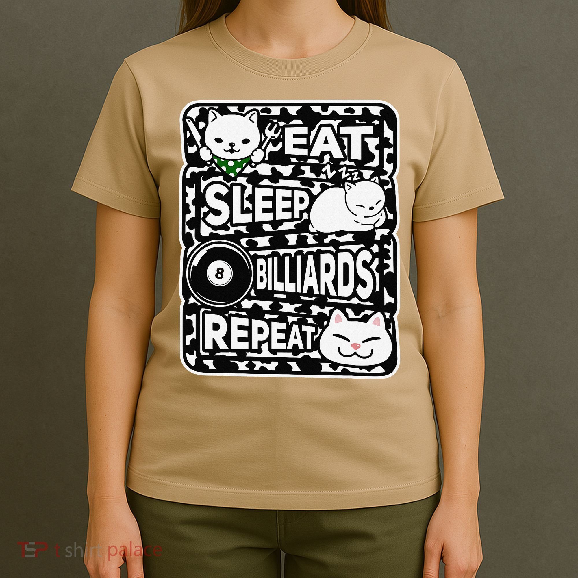 Eat Sleep Billiards Repeat Billiards Lover Outfit T-Shirt