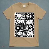 Eat Sleep Billiards Repeat Billiards Lover Outfit T-Shirt thumb 5