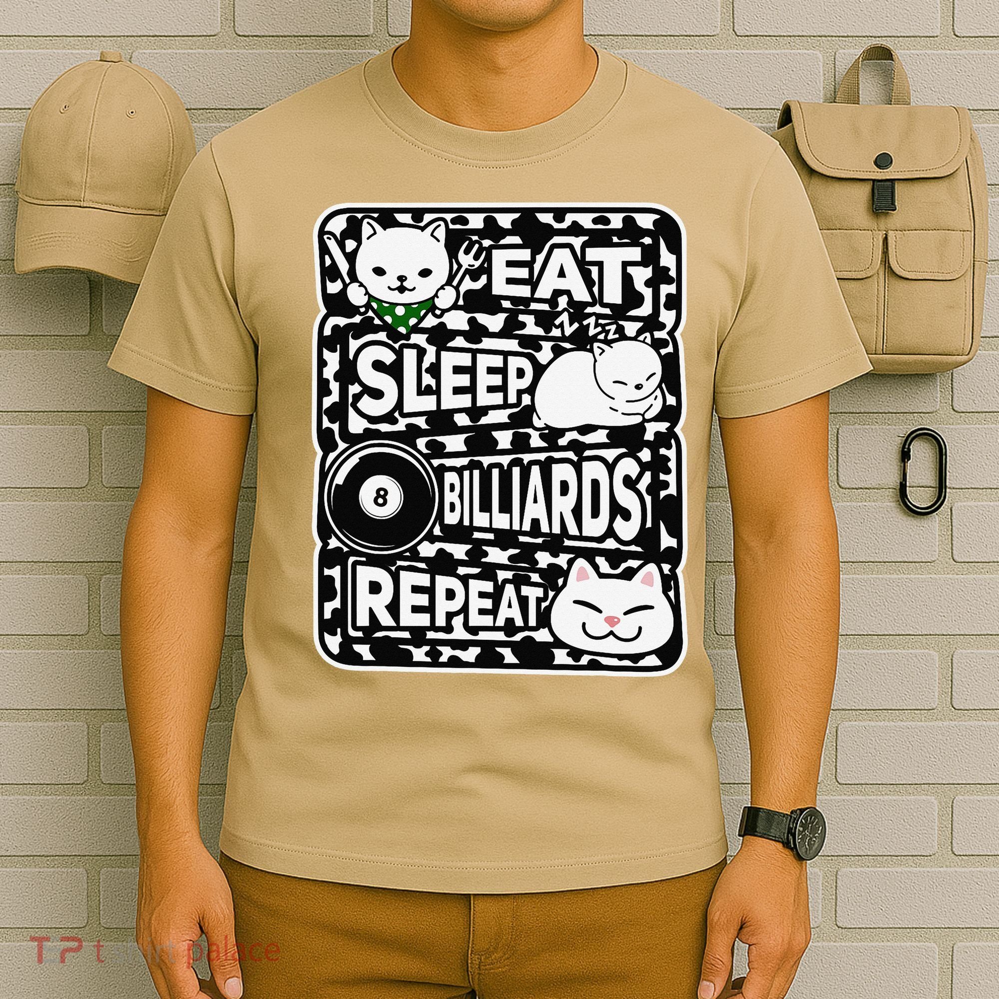 Eat Sleep Billiards Repeat Billiards Lover Outfit T-Shirt