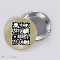 Eat Sleep Billiards Repeat Billiards Lover Outfit Button thumb 0