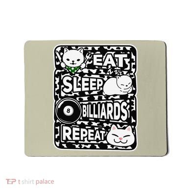 Eat Sleep Billiards Repeat Billiards Lover Outfit Mousepad