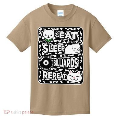 Eat Sleep Billiards Repeat Billiards Lover Outfit Kids T-Shirt