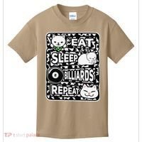 Eat Sleep Billiards Repeat Billiards Lover Outfit Kids T-Shirt thumb 0