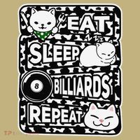 Eat Sleep Billiards Repeat Billiards Lover Outfit Kids T-Shirt thumb 2
