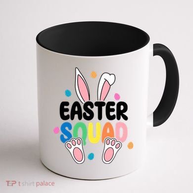 Easter Squad Bunny Holiday Colorful Coffee Mug back
