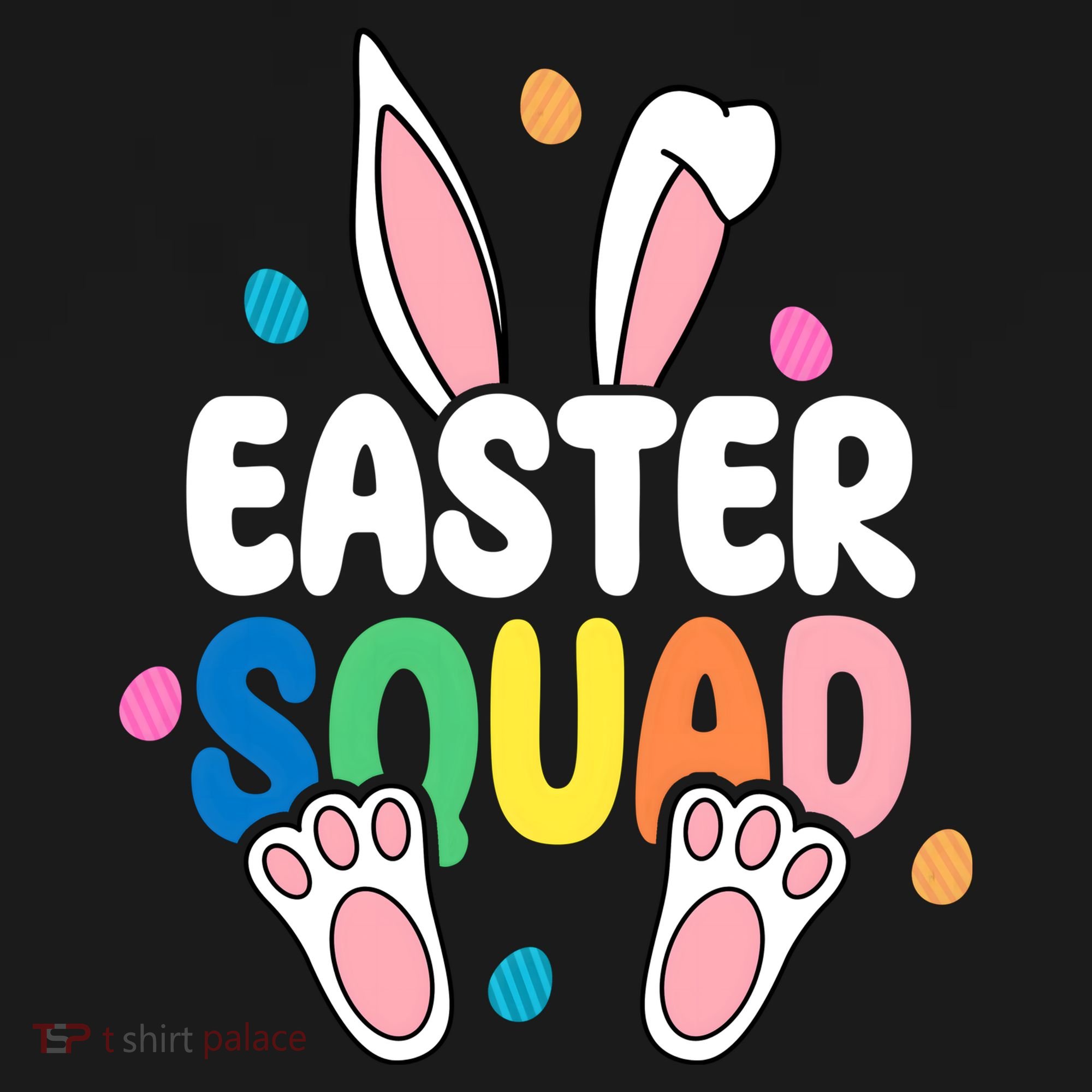 Easter Squad Bunny Holiday Colorful Ornament