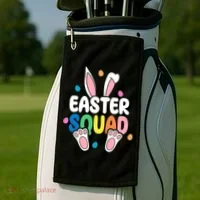 Easter Squad Bunny Holiday Colorful Golf Towel thumb 2