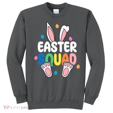 Easter Squad Bunny Holiday Colorful Sweatshirt
