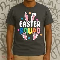 Easter Squad Bunny Holiday Colorful T-Shirt thumb 3