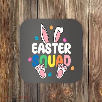 Easter Squad Bunny Holiday Colorful Coaster