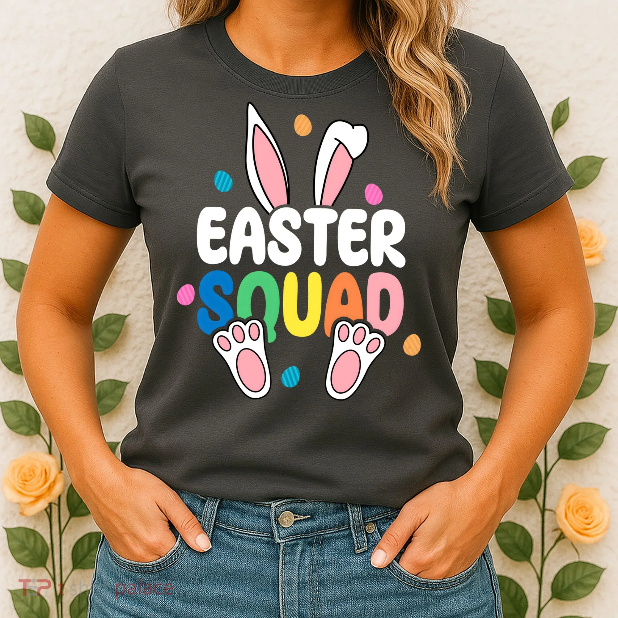 Easter Squad Bunny Holiday Colorful Women's T-Shirt