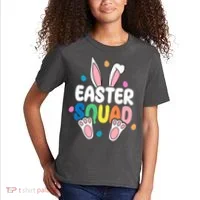 Easter Squad Bunny Holiday Colorful Kids T-Shirt thumb 2