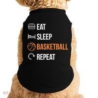 Eat Sleep Basketball Repeat | Basketball Doggie Tank thumb 0