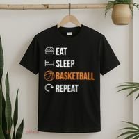 Eat Sleep Basketball Repeat | Basketball T-Shirt thumb 2