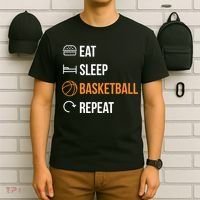 Eat Sleep Basketball Repeat | Basketball T-Shirt thumb 6