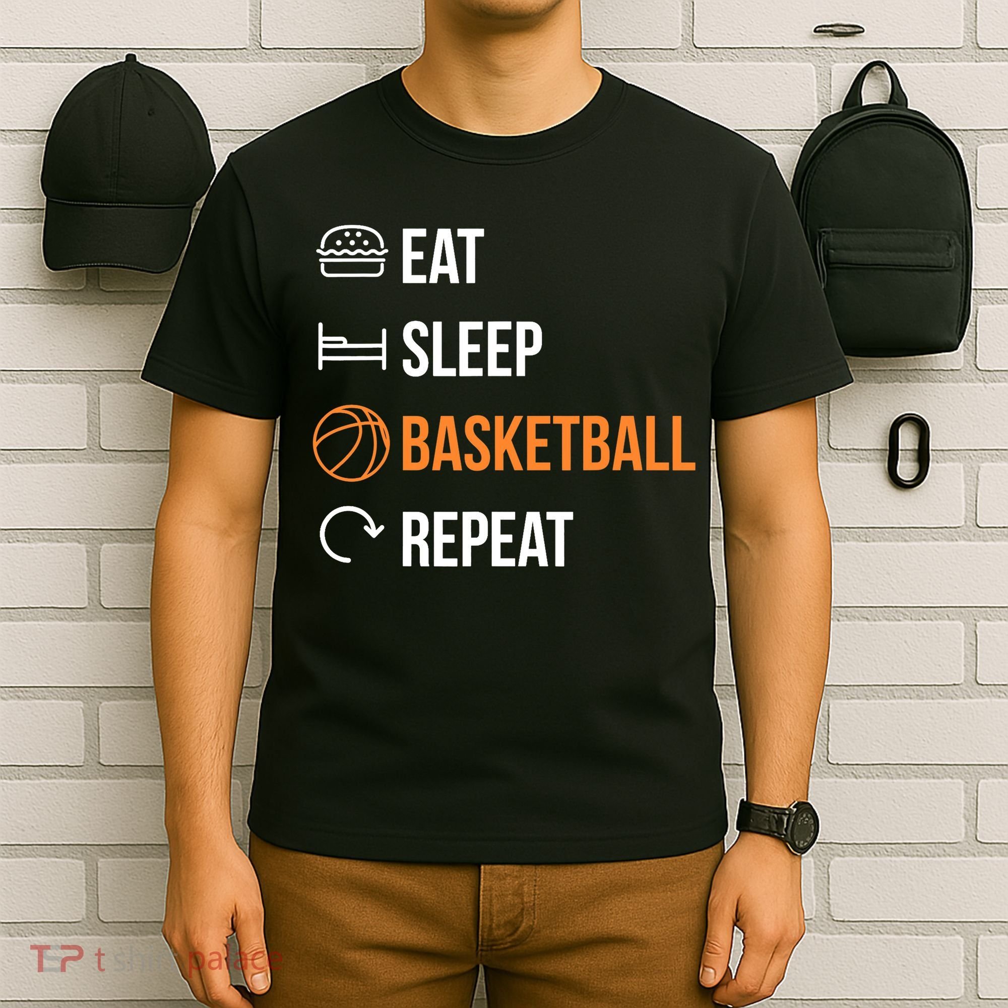 Eat Sleep Basketball Repeat | Basketball T-Shirt