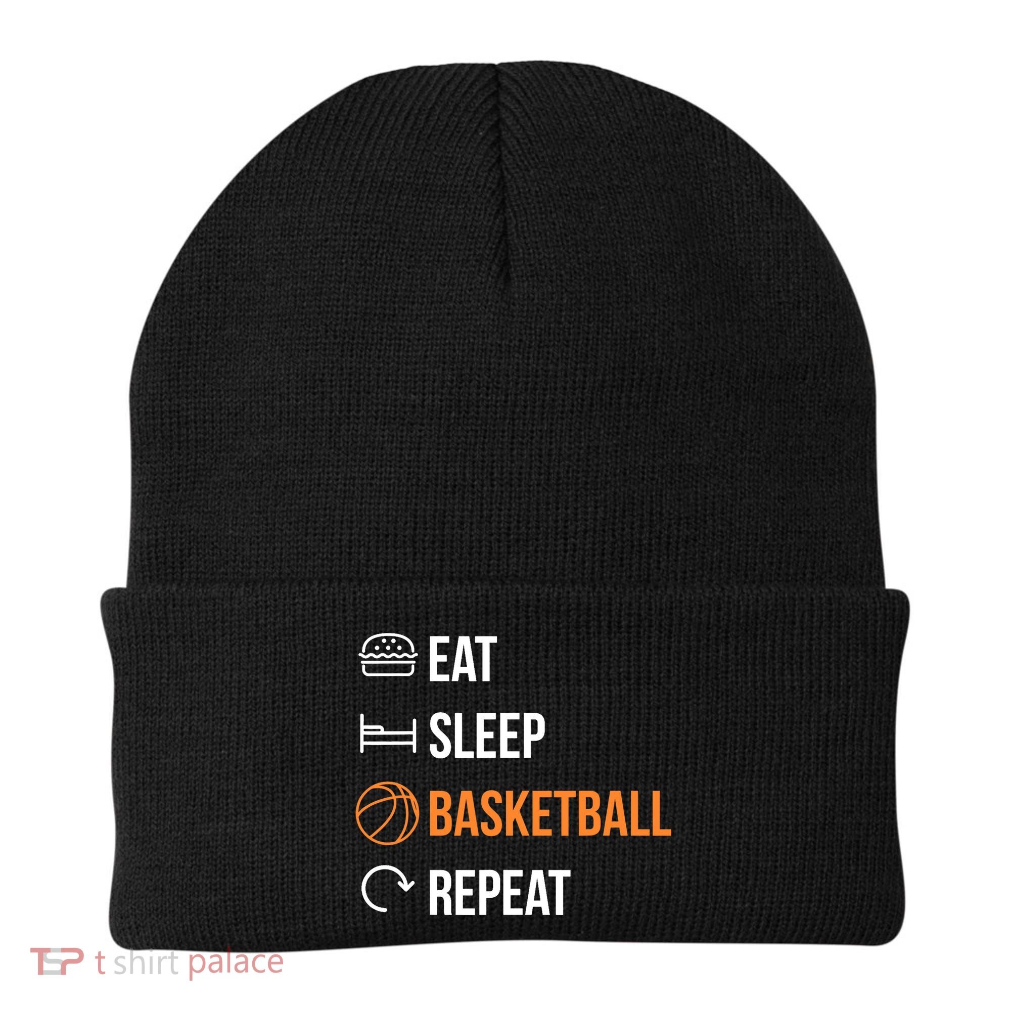 Eat Sleep Basketball Repeat | Basketball Beanie
