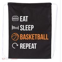 Eat Sleep Basketball Repeat | Basketball Drawstring Bag thumb 0