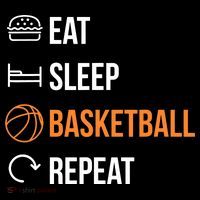 Eat Sleep Basketball Repeat | Basketball Women's Hoodie thumb 2