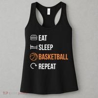 Eat Sleep Basketball Repeat | Basketball Women's Tank Top thumb 3