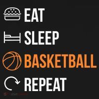Eat Sleep Basketball Repeat | Basketball Baby Bodysuit thumb 2