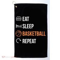 Eat Sleep Basketball Repeat | Basketball Golf Towel thumb 0
