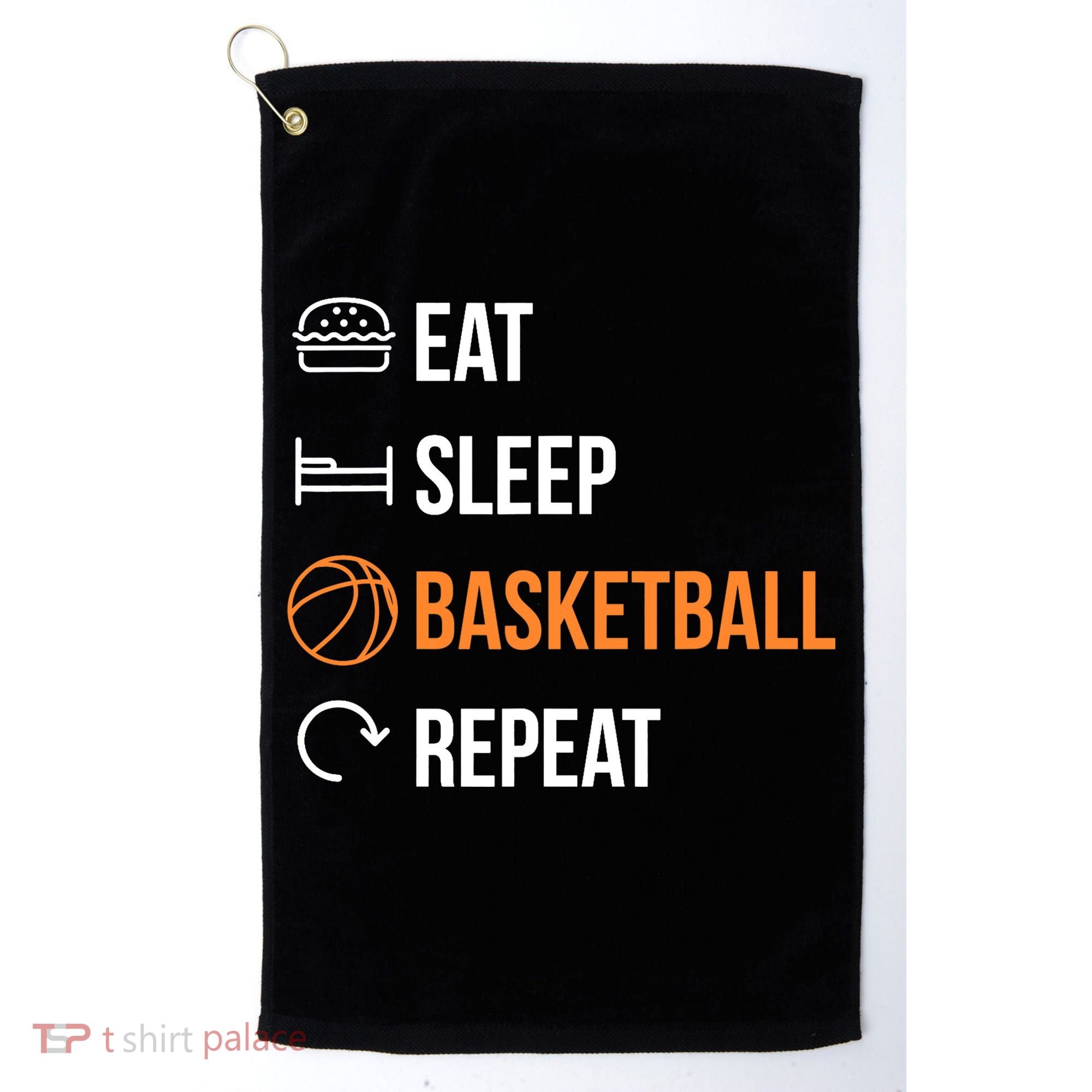 Eat Sleep Basketball Repeat | Basketball Golf Towel
