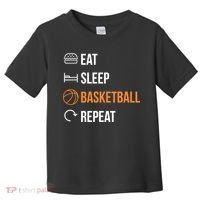 Eat Sleep Basketball Repeat | Basketball Toddler T-Shirt thumb 0