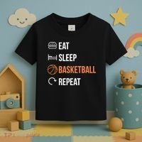 Eat Sleep Basketball Repeat | Basketball Toddler T-Shirt thumb 3