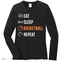 Eat Sleep Basketball Repeat | Basketball Women's Long Sleeve Shirt thumb 0