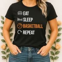 Eat Sleep Basketball Repeat | Basketball Women's T-Shirt thumb 2