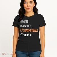Eat Sleep Basketball Repeat | Basketball Women's T-Shirt thumb 4