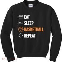 Eat Sleep Basketball Repeat | Basketball Kids Sweatshirt thumb 0