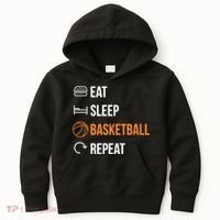 Eat Sleep Basketball Repeat | Basketball Kids Hoodie thumb 0