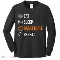 Eat Sleep Basketball Repeat | Basketball Kids Long Sleeve Shirt thumb 0