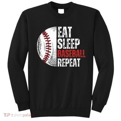 Eat Sleep Baseball Repeat Funny Baseball Players Sweatshirt