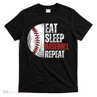Eat Sleep Baseball Repeat Funny Baseball Players T-Shirt thumb 0