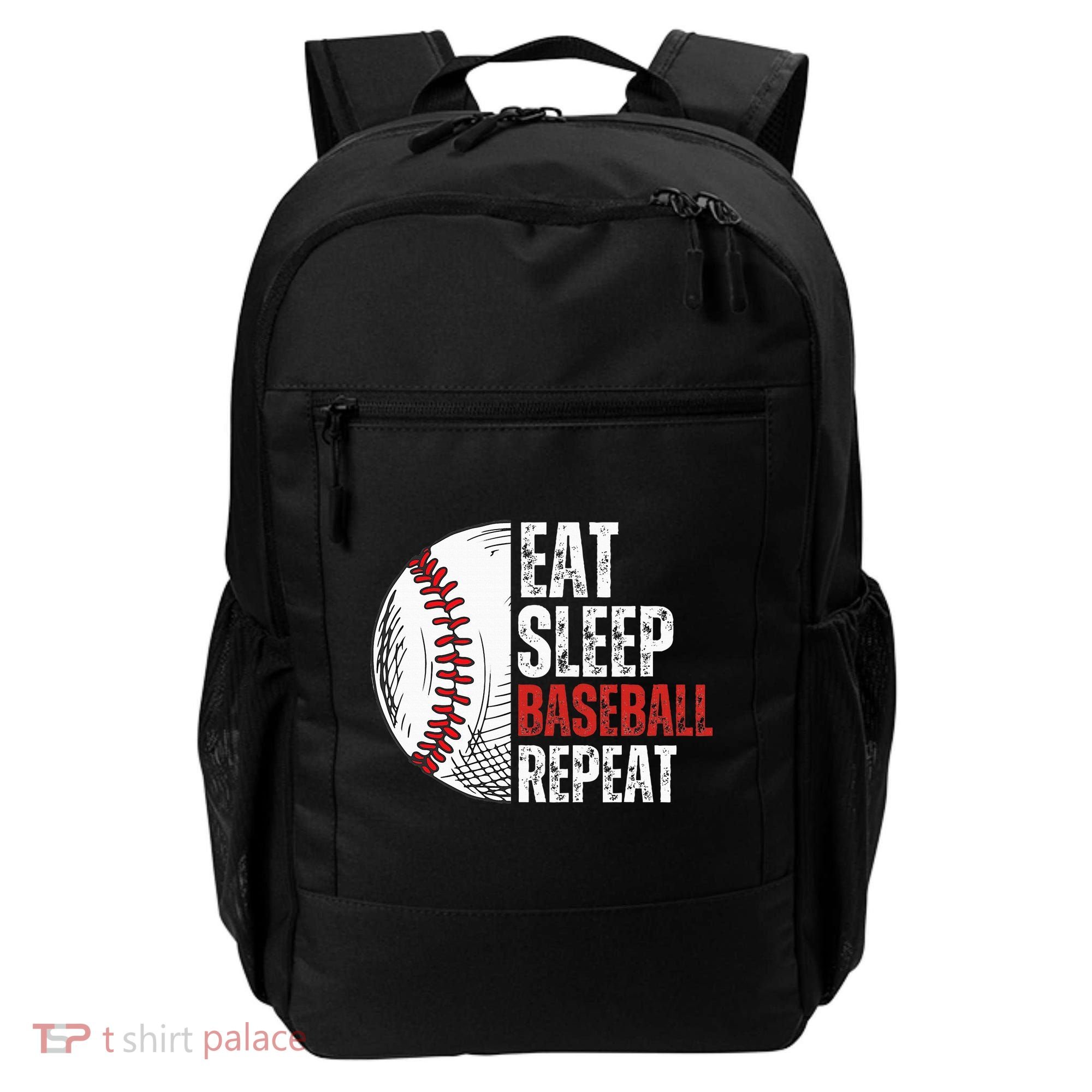 Eat Sleep Baseball Repeat Funny Baseball Players Backpack