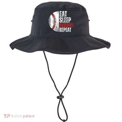 Eat Sleep Baseball Repeat Funny Baseball Players Bucket Hat
