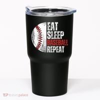 Eat Sleep Baseball Repeat Funny Baseball Players Tumbler thumb 0