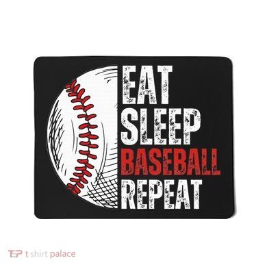 Eat Sleep Baseball Repeat Funny Baseball Players Mousepad