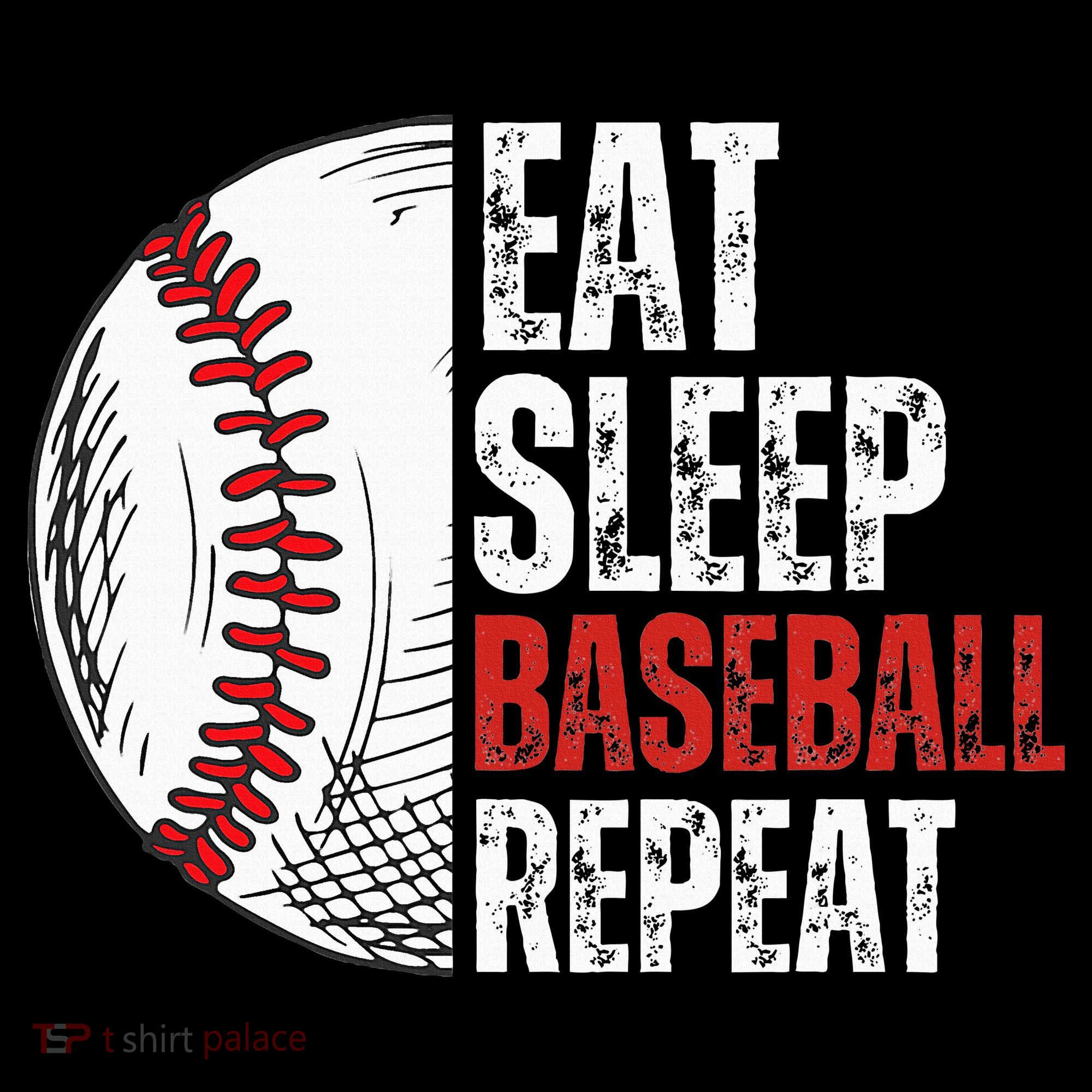 Eat Sleep Baseball Repeat Funny Baseball Players Mousepad