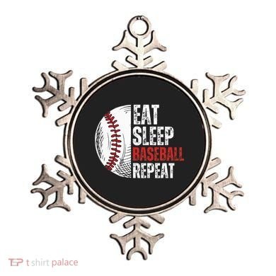 Eat Sleep Baseball Repeat Funny Baseball Players Ornament