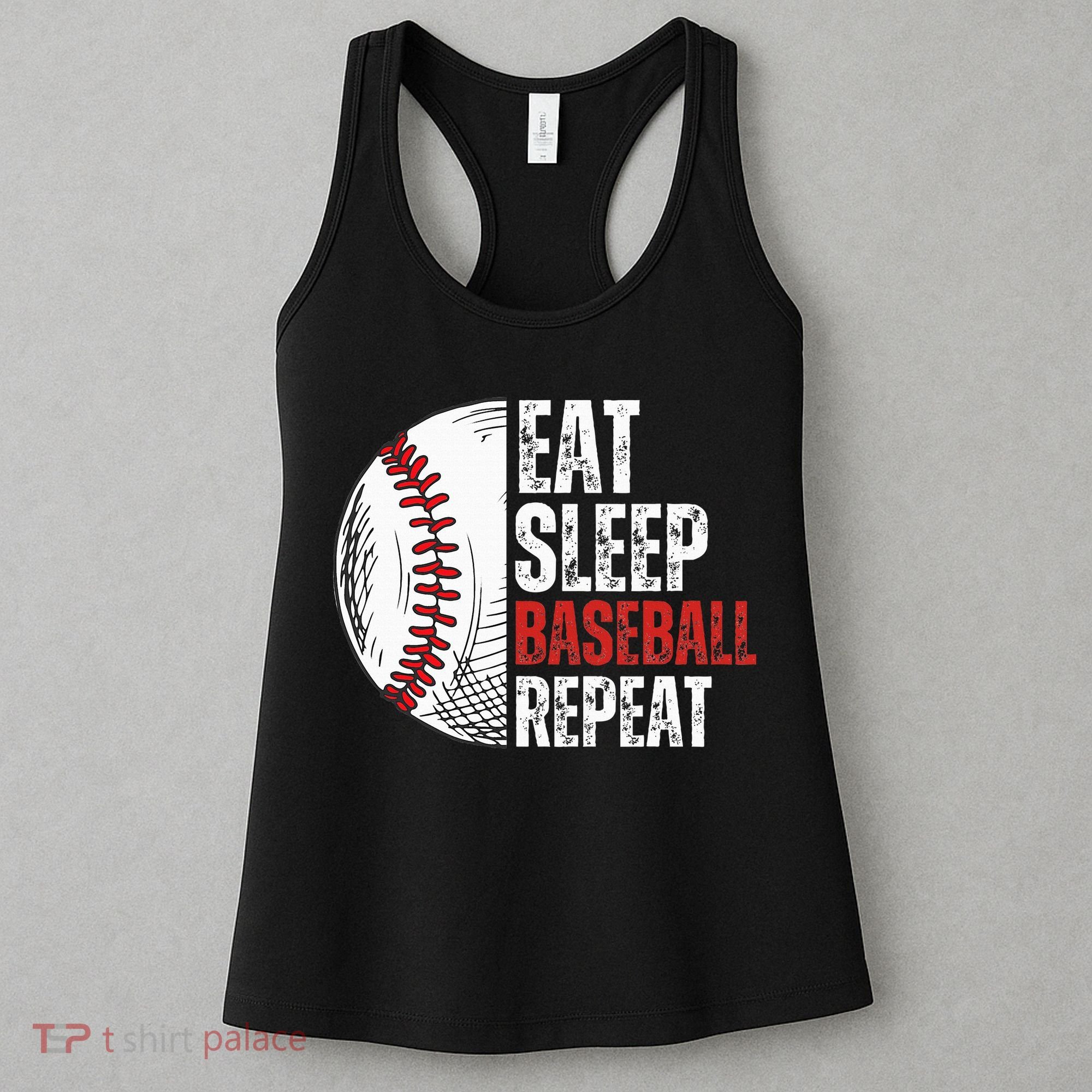 Eat Sleep Baseball Repeat Funny Baseball Players Women's Tank Top